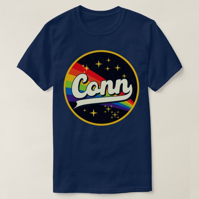 Camiseta Conn Rainbow In Space Vintage Style (Frente do Design)