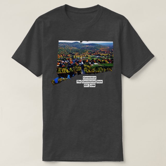 Camiseta Connecticut EUA (Frente do Design)