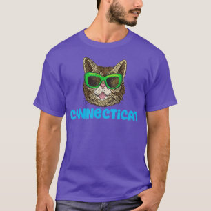 Camiseta Connecticut Funny State Cat Pun