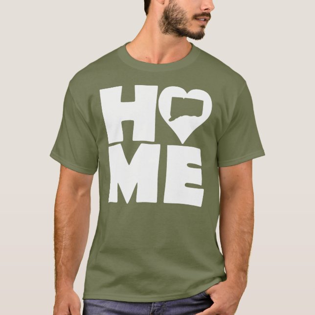 Camiseta Connecticut Home Heart State Tees (Frente)