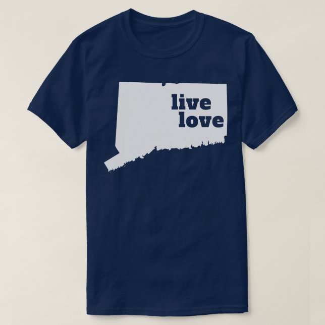 Camiseta Connecticut Live Love Connecticut TSirt (Frente do Design)