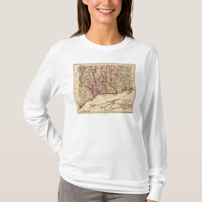 Camiseta ConnecticutPanoramic MapConnecticut (Frente)