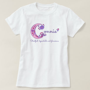 Camiseta Connie Girl C name significa monograma shirt