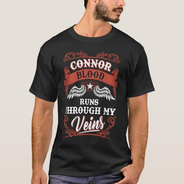 Camiseta Connor blood runs through my veins family christma (Frente)