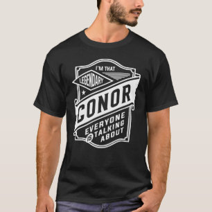Camiseta Conor de Nome Personalizado do Conor Legendário