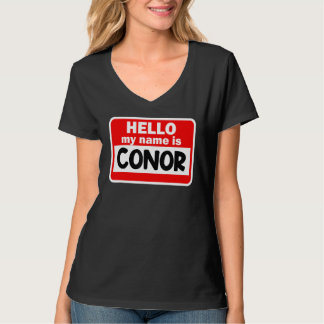 Camiseta Conor Hello Meu Nome É Nome De Tshirt Personalizad