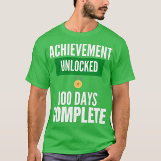 Camiseta Conquista Desbloqueada 100 Dias Completamente Engr