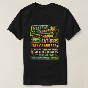 Camiseta Conquista do Pai Gamer Divertido Desbloqueada Dia