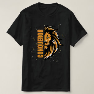 Camiseta Conquistador - Cor preta dos homens impressa