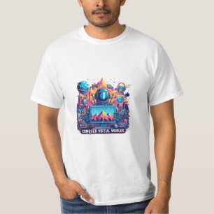 Camiseta Conquistar mundos virtuais