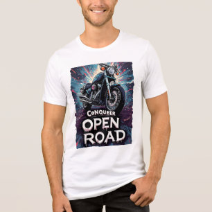 Camiseta 🔥 Conquiste o Estilo de Arte de Motociclista da E