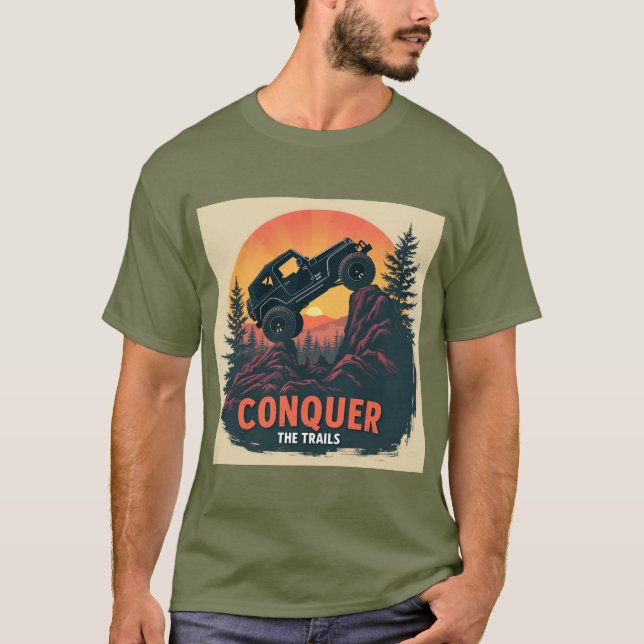 Camiseta Conquiste os trilhos - aventura (Frente)