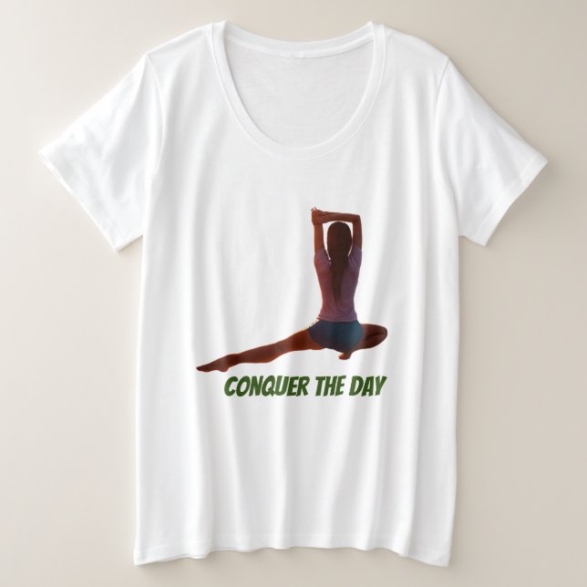Camiseta Conquiste seu dia. Potência através do desempenho (Frente do Design)