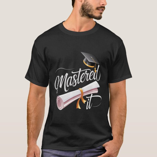 Camiseta Conquistou Mestrado Mulher Graduada M Graduada (Frente)