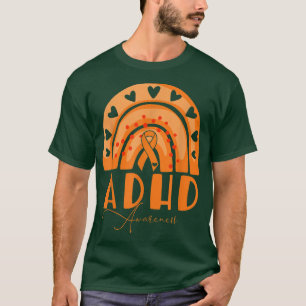 Camiseta Consciência ADHD Friso Arco-Íris para Homens Crian