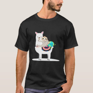 Camiseta Consciência ambiental Sloth Llama Animal Earth