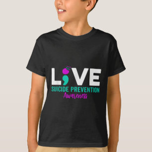 Camiseta Consciência ao Vivo Ponto e Vírgula Prevenção do S