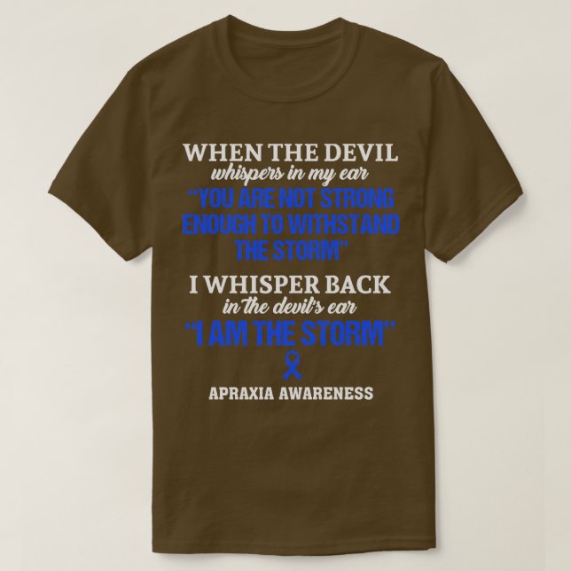 Camiseta Consciência Apraxia Eu Sou A Tempestade Nesta Famí (Frente do Design)