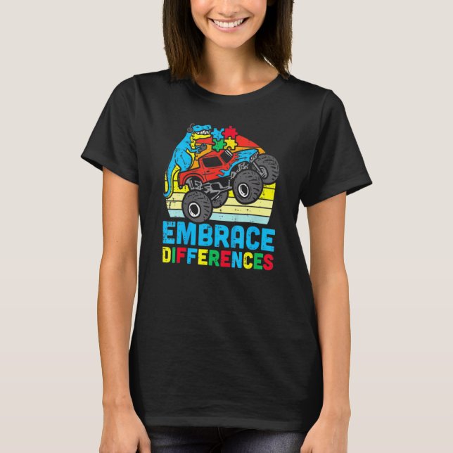 Camiseta Consciência Autismo Adotar Diferenças de Índice de (Frente)