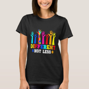Camiseta Consciência Autismo Diferente, Não Menos