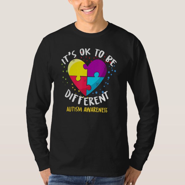 Camiseta Consciência Autismo É bom ser diferente (Frente)