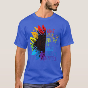 Camiseta Consciência Autismo Girassol O Que Faz Você Difere