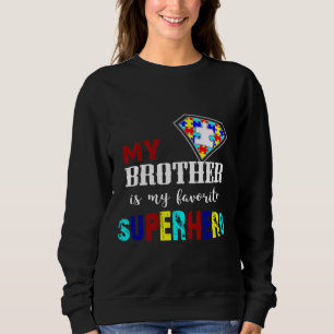 Camiseta Consciência Autismo Meu Irmão É Meu Super-Herói