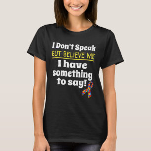 Camiseta Consciência Autismo Sensibilização Não-Verbal Não