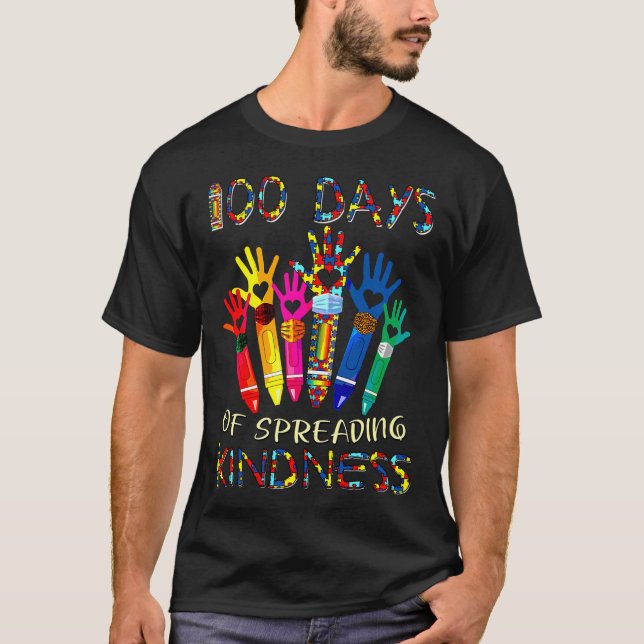 Camiseta Consciência Autista 100 Dias De Propagação Da Bond (Frente)