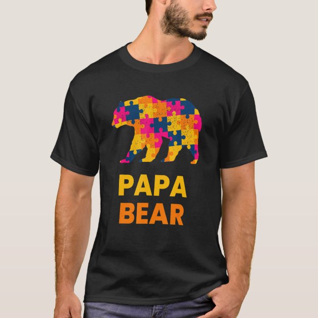 Camiseta Consciência Autista Adoro Alguém Com Urso Autismo (Frente)