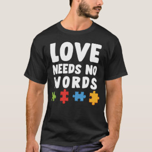 Camiseta consciência autista amor não precisa de palavras