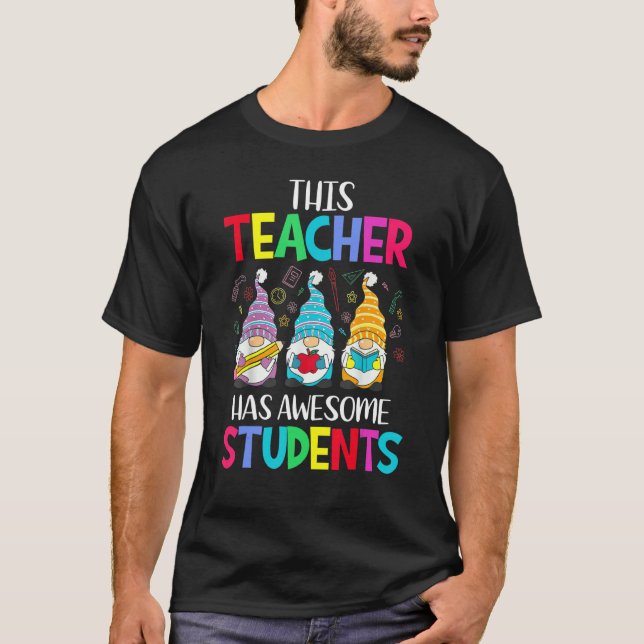 Camiseta Consciência Autista Este Professor Tem Estudantes  (Frente)