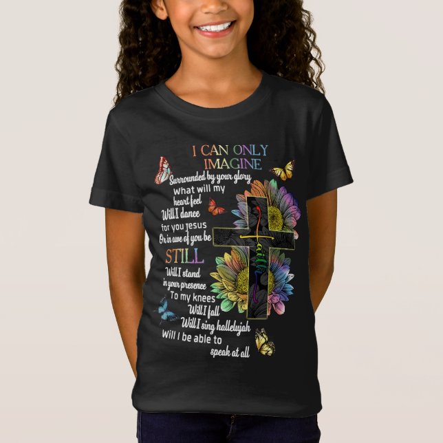 Camiseta Consciência Autista Eu Só Posso Imaginar Jesus Fé (Frente)