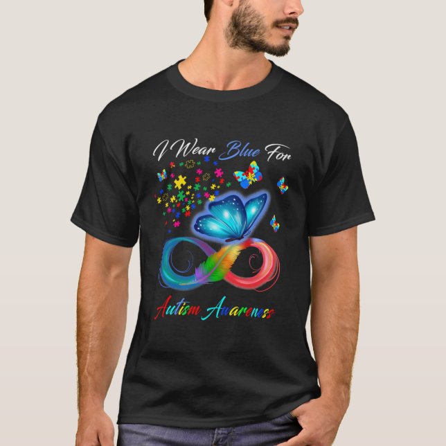 Camiseta Consciência Autista Eu Visto Azul Para Consciência (Frente)