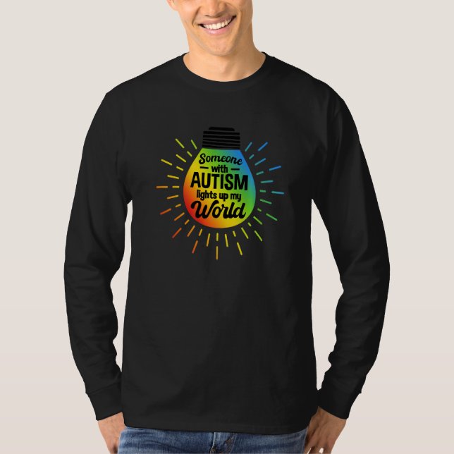 Camiseta Consciência Autista Mês Alguém com Autismo (Frente)