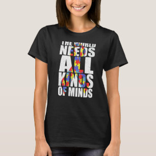 Camiseta Consciência Autista Todos Os Tipos De Mentes Quebr