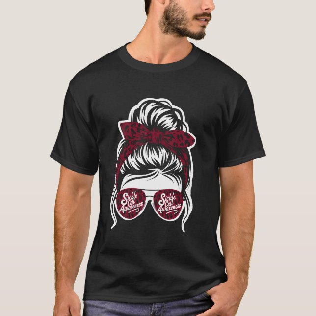 Camiseta Consciência da Anemia Falciforme Cabelo Desgrenhad (Frente)