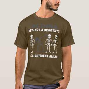 Camiseta Consciência Da Asma Não É Deficiência É Diferente