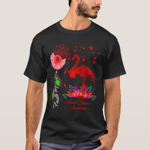Camiseta Consciência da Doença Cardíaca Fé Esperança Amor F