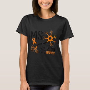 Camiseta Consciência da Esclerose Múltipla Me Irrita Laranj