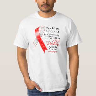 Camiseta Consciência da esperança do apoio da anemia não