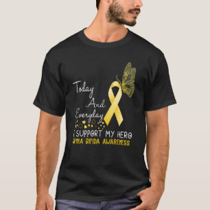 Camiseta Consciência da Espinha Bífida Eu Apoio Minha Heroí