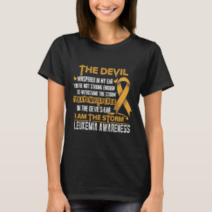 Camiseta Consciência Da Leucemia Eu Sou O Diabo Da Tempesta
