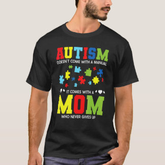 Camiseta Consciência da Mãe de Autismo Para a Consciência d