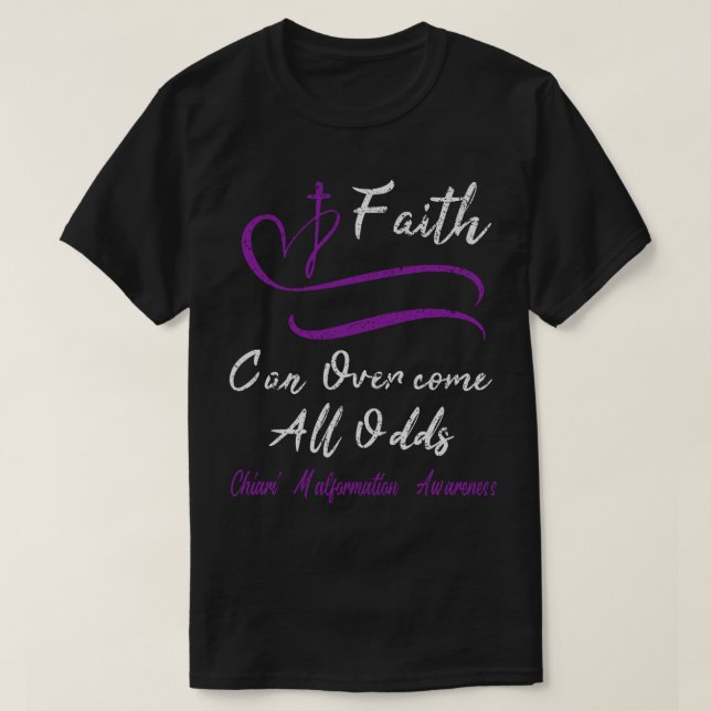 Camiseta Consciência da Malformação de Chiari Coração (Frente do Design)