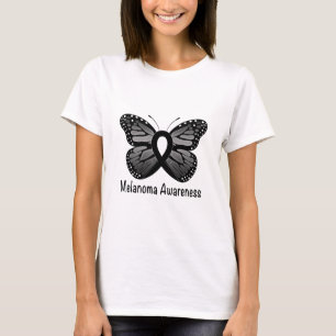 Camiseta Consciência da melanoma: Borboleta