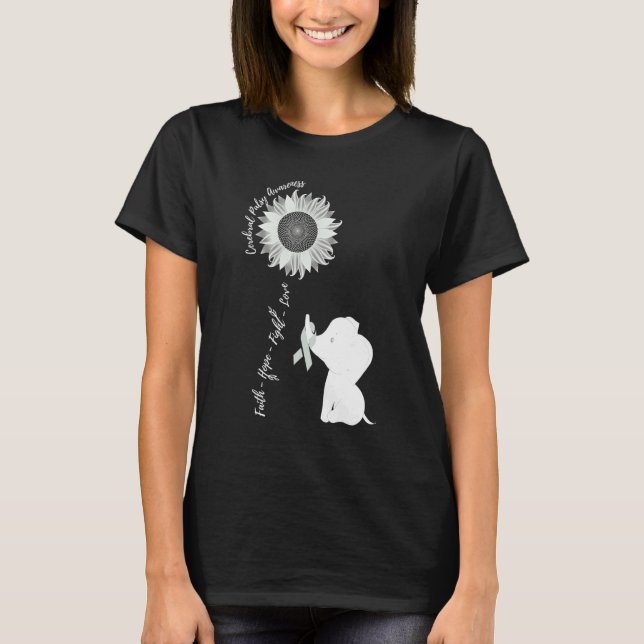 Camiseta Consciência da Paralisia Cerebral Doença Cerebral  (Frente)