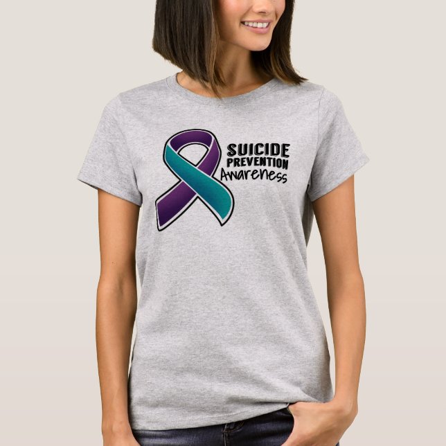 Camiseta Consciência da prevenção do suicídio (Frente)