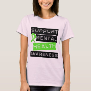 Camiseta Consciência da saúde mental do apoio
