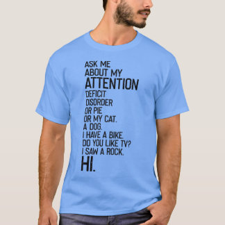 Camiseta Consciência de ADHD Inspiracional que capacita a p